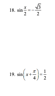 Solved Solve the following trigonometric equations in the | Chegg.com