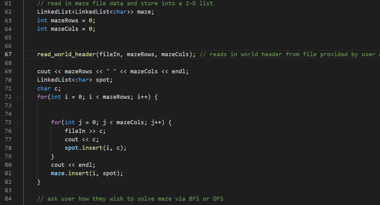 Solved I am trying to create a 2-D list in C++ using a | Chegg.com