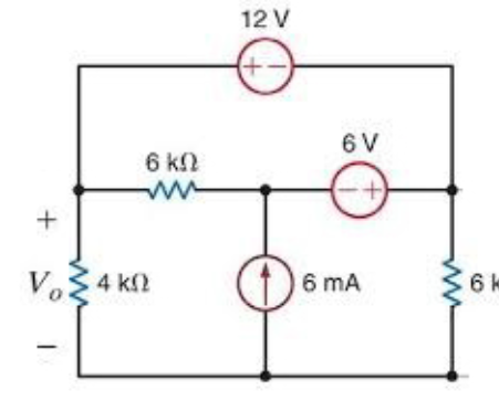 Solved Find (a) V0 and the (b) power absorbed by the 6V | Chegg.com