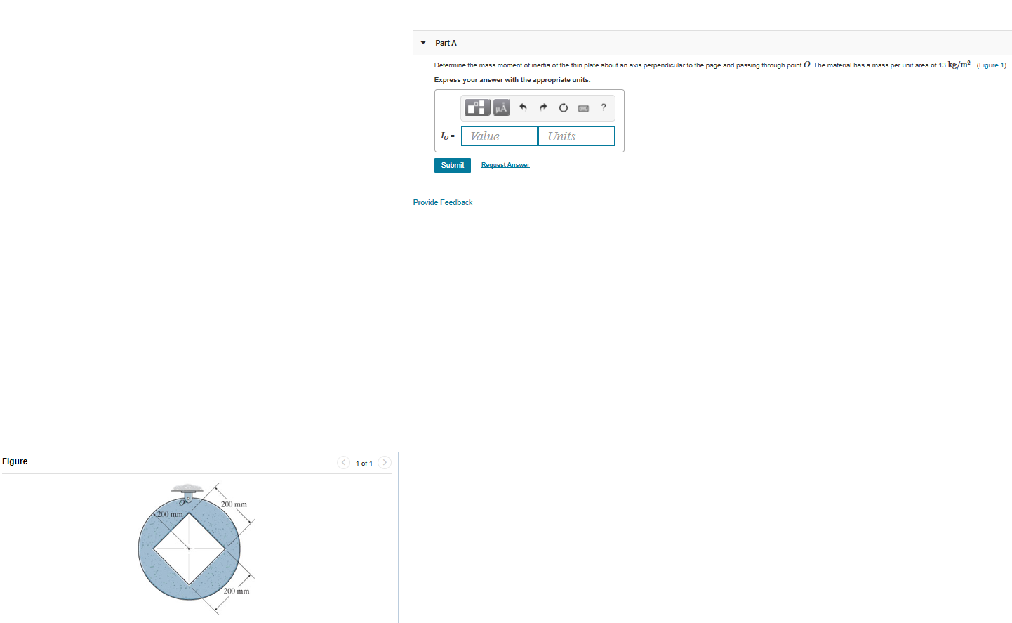 Solved Part A Determine the mass moment of inertia of the | Chegg.com