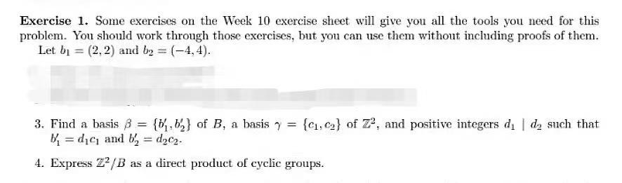 Exercise 1. Some Exercises On The Week 10 Exercise | Chegg.com