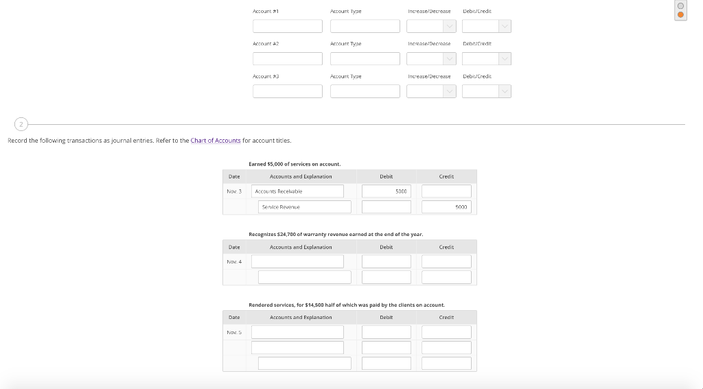 Solved Review the transactions and determine the accounts, | Chegg.com