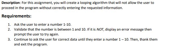 Solved Description: For this assignment, you will create a | Chegg.com