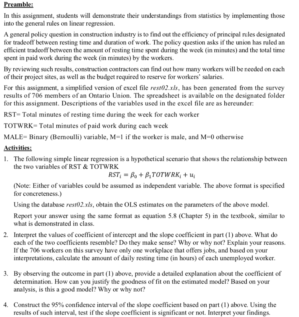 Preamble For Assignment Solved Preamble: In this assignment, students will | Chegg.com