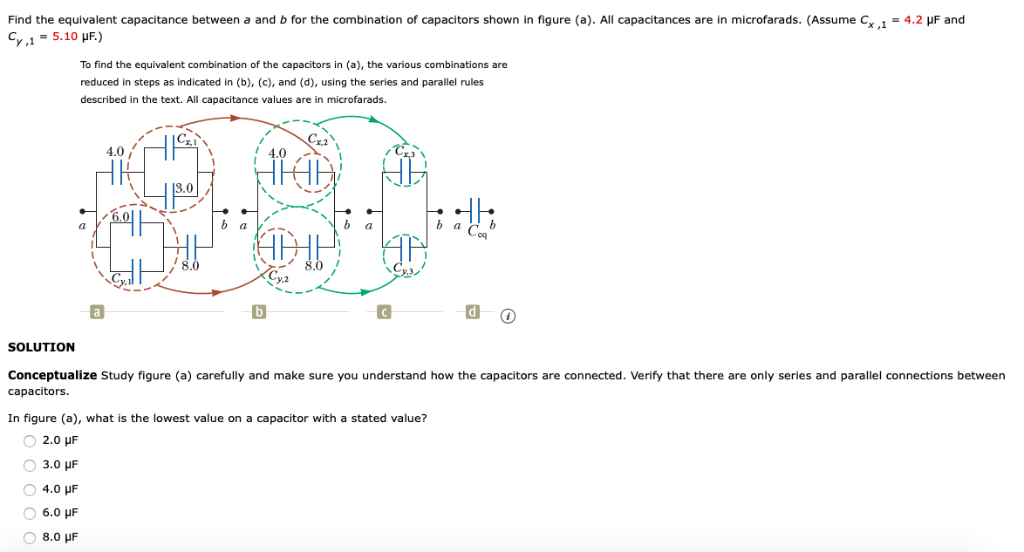 Solved Find The Equivalent Capacitance Between A And B For | Chegg.com