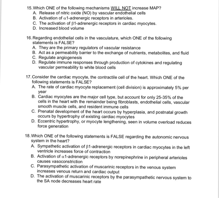 Solved 15.Which ONE of the following mechanisms WILL NOT | Chegg.com