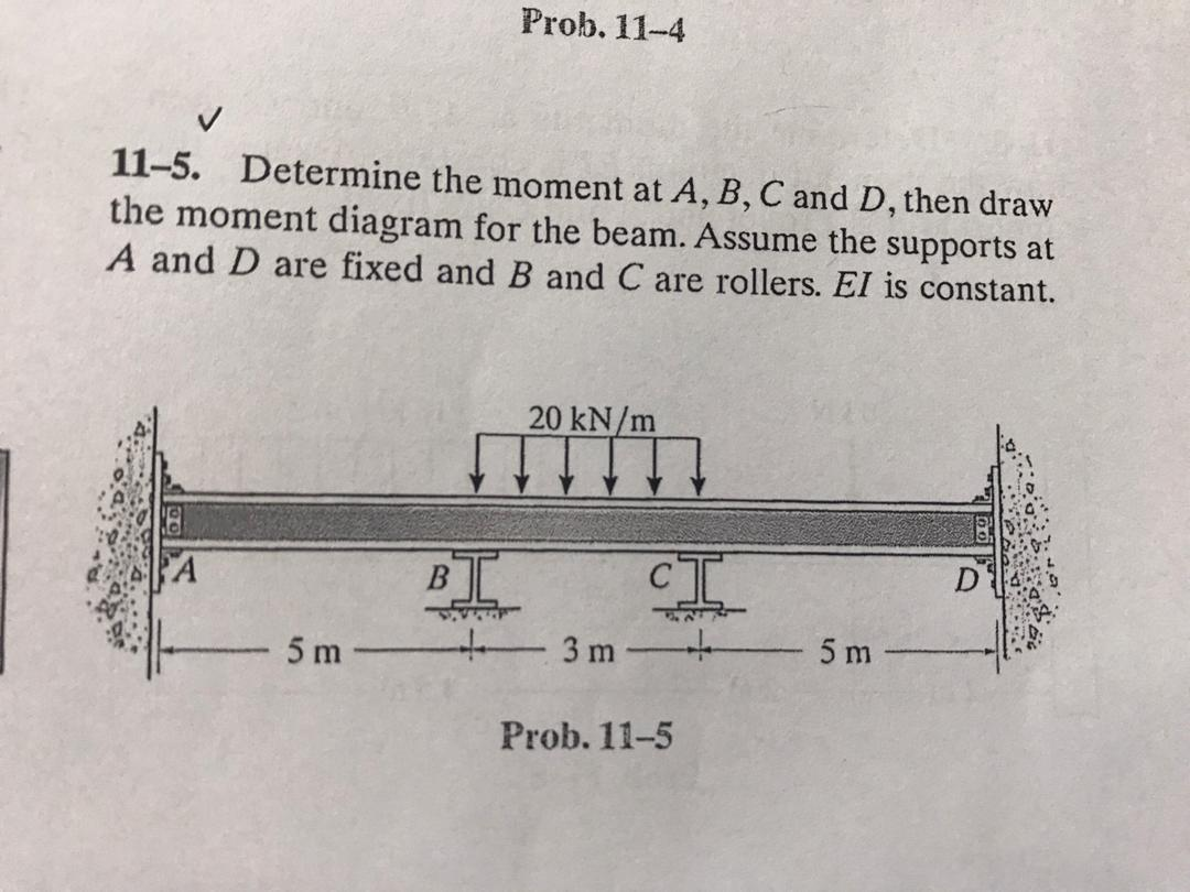 Solved Determine The Moment At A,B,C,and D, Then Draw The | Chegg.com