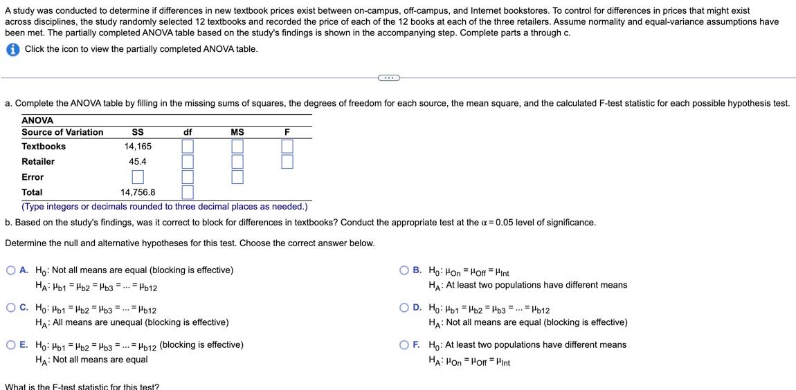 Solved A study was conducted to determine if differences in | Chegg.com