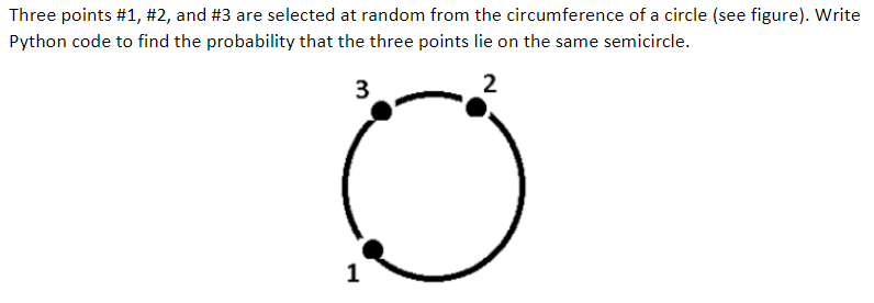 Solved Three points #1, #2, and #3 are selected at random | Chegg.com