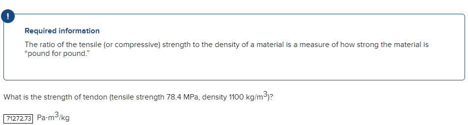 Solved Required information The ratio of the tensile or Chegg