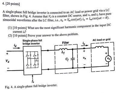 Solved A Single-phase Full Bridge Inverter Is Connected To | Chegg.com