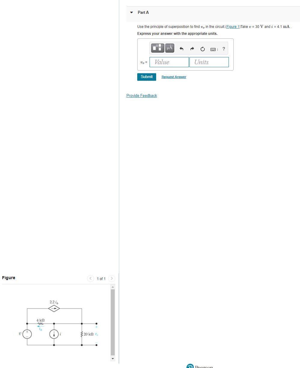 Solved Part A Use The Principle Of Superposition To Find V, | Chegg.com