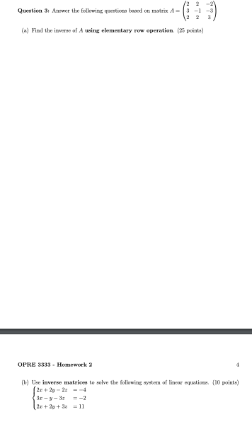Solved Question 3: Answer the following questions based on | Chegg.com
