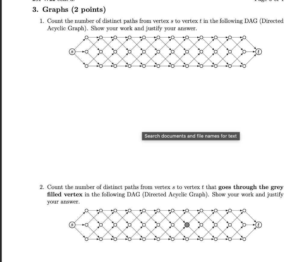 Solved 3. Graphs (2 points) 1. Count the number of distinct | Chegg.com