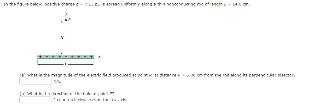 Solved n the figure below, positive charge q=7.13pC is | Chegg.com