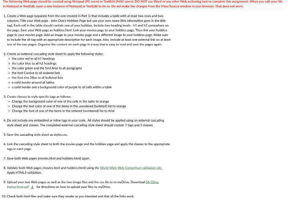 Solved The following Web page should be created using | Chegg.com