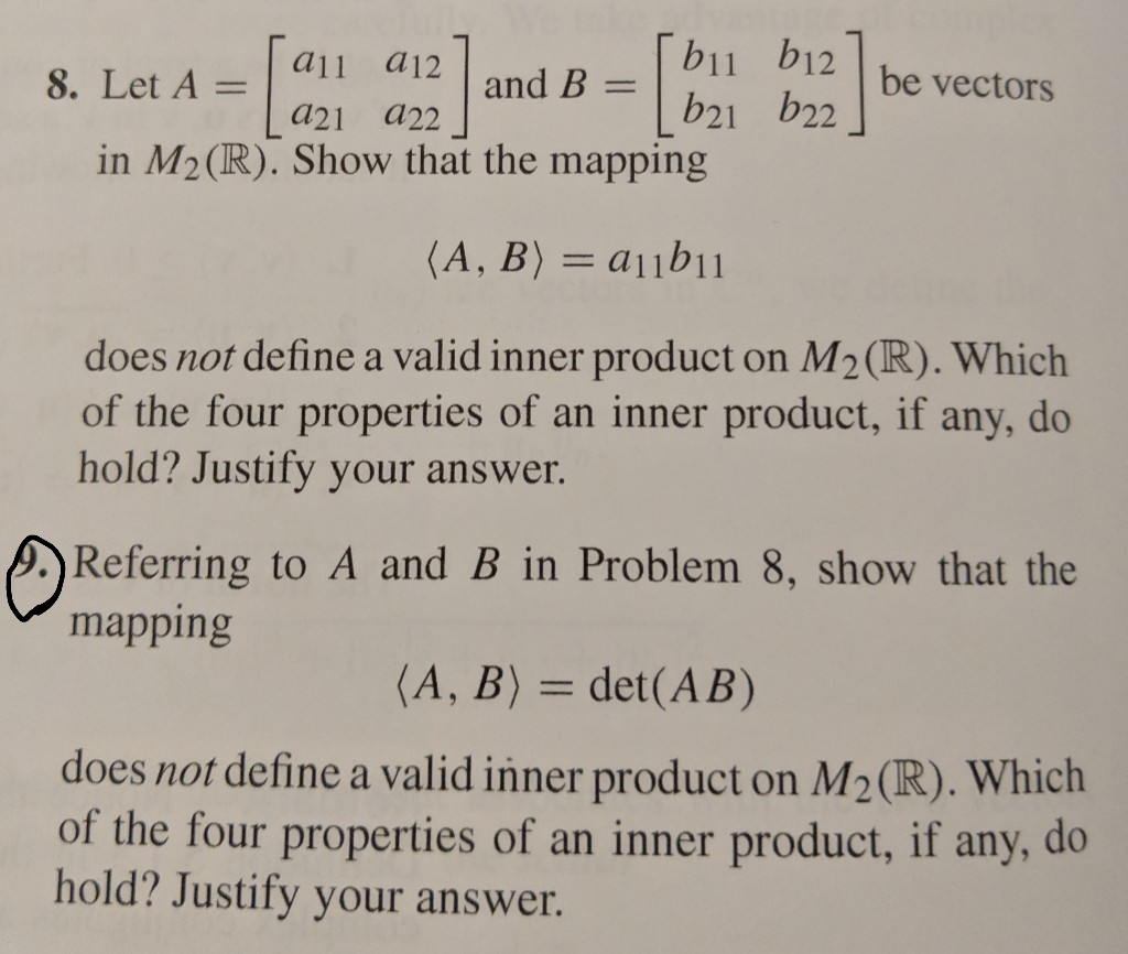 Solved B11 B12 Be Vectors B21 B22 All A121 And B =| B21 B22 | Chegg.com