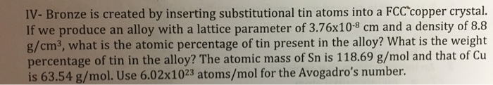 Solved What is atomic percentage of tin present in the | Chegg.com