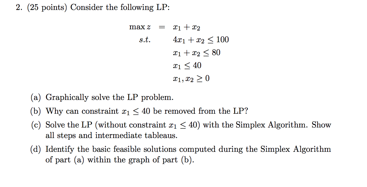 solved-2-25-points-consider-the-following-lp-max-z-x1-chegg