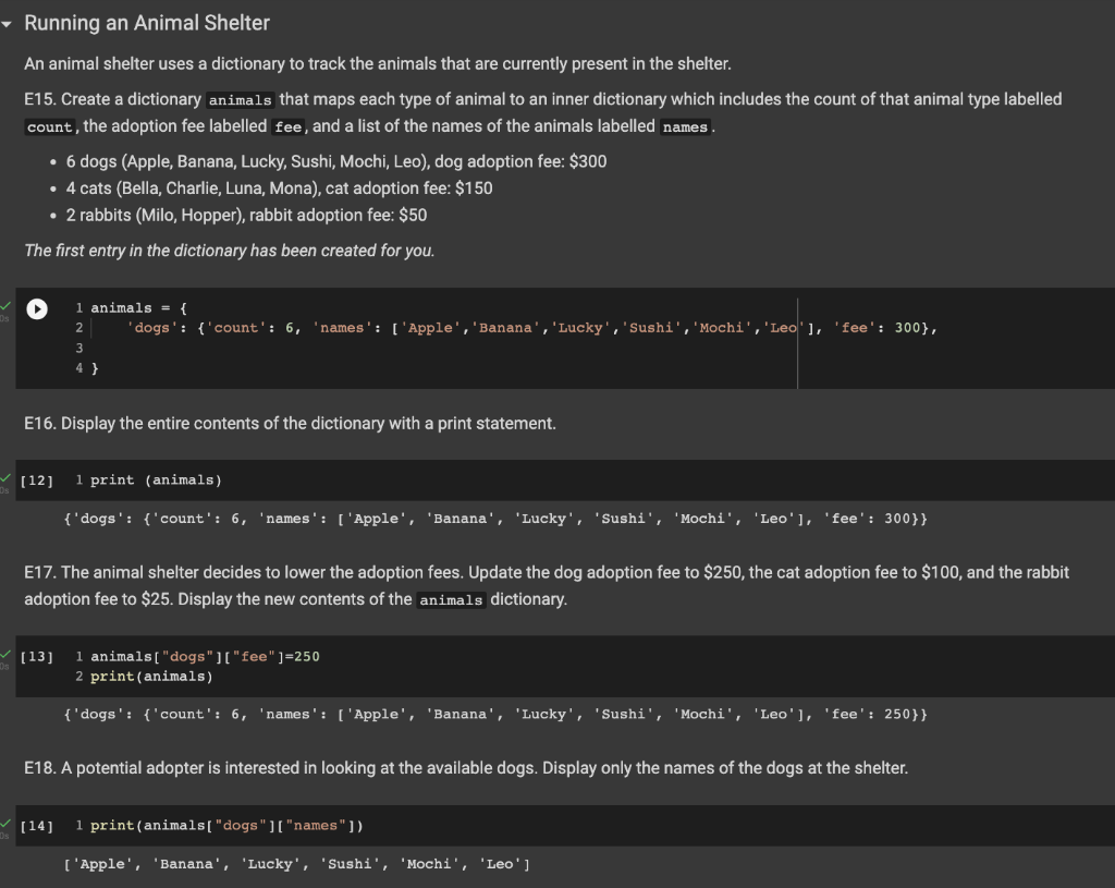 Solved Running an Animal Shelter An animal shelter uses a | Chegg.com