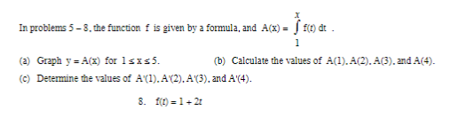 Generate The Math F Problem Solved In problems 5-8.the function f is given by a formula, | Chegg.com