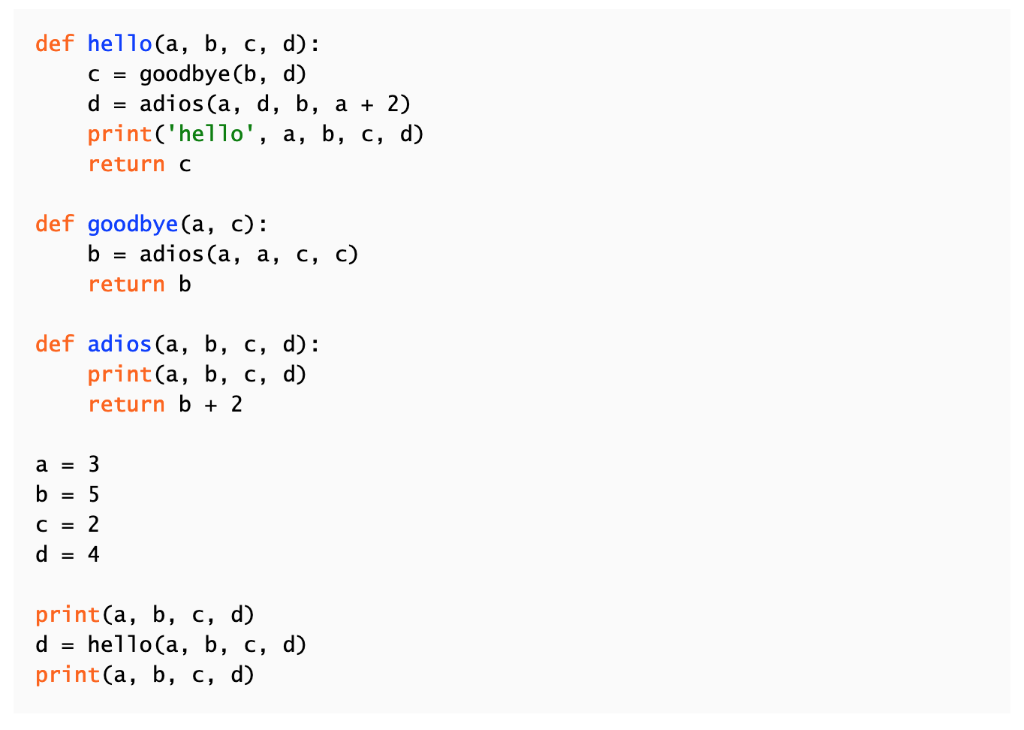 Solved Python Please Complete The Four Variable Tables So | Chegg.com