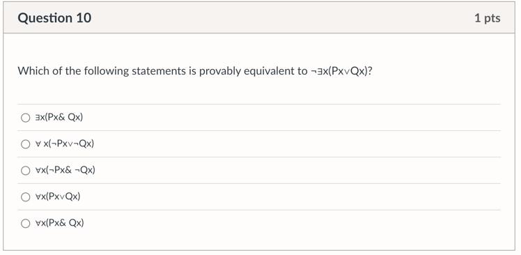Solved Question 10 1 pts Which of the following statements | Chegg.com