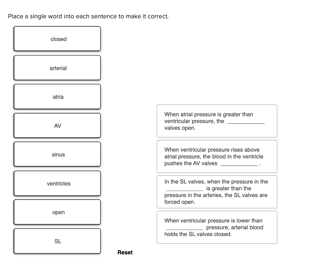 Solved Place a single word into each sentence to make it