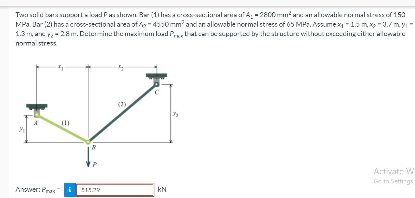 solved-two-solid-bars-support-a-load-p-as-shown-bar-1-has-chegg