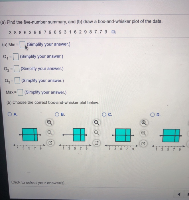 Solved (a) Find the five-number summary, and (b) draw a | Chegg.com