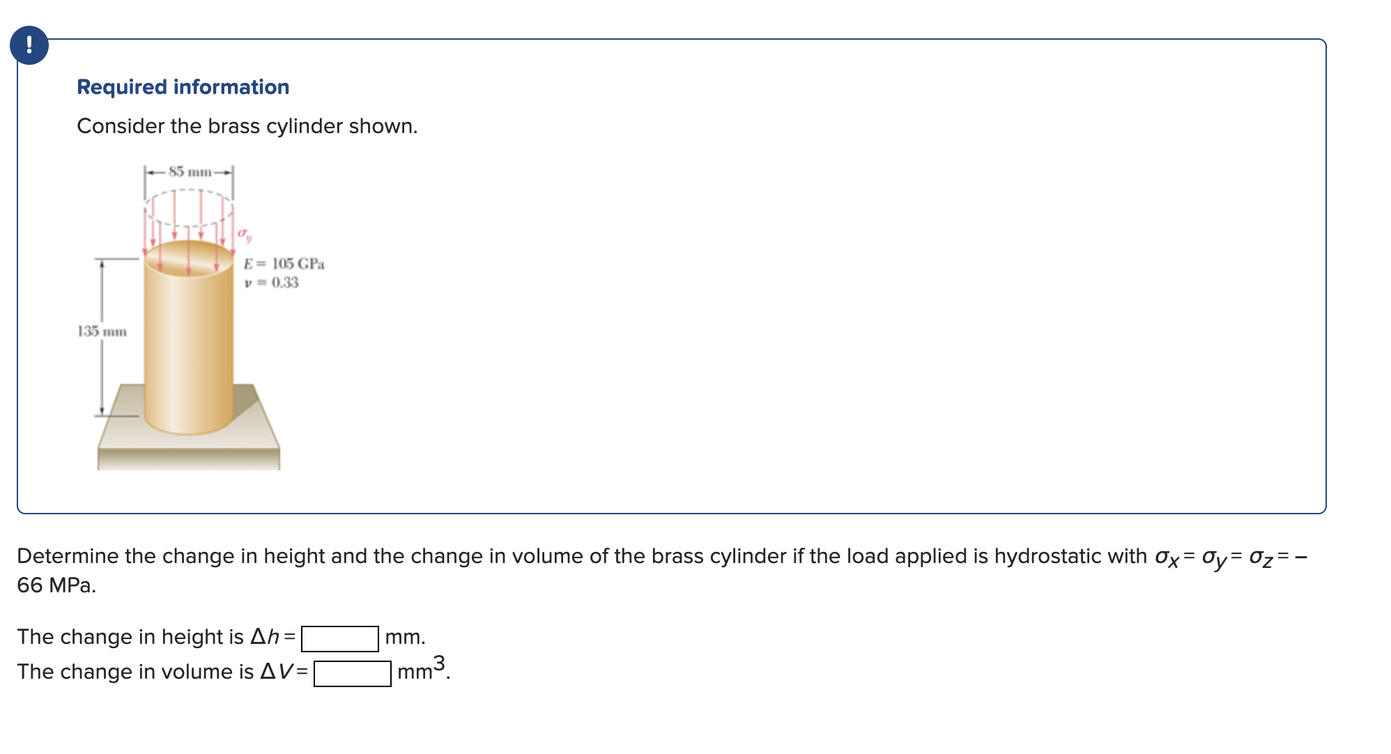 Solved Required information Consider the brass cylinder