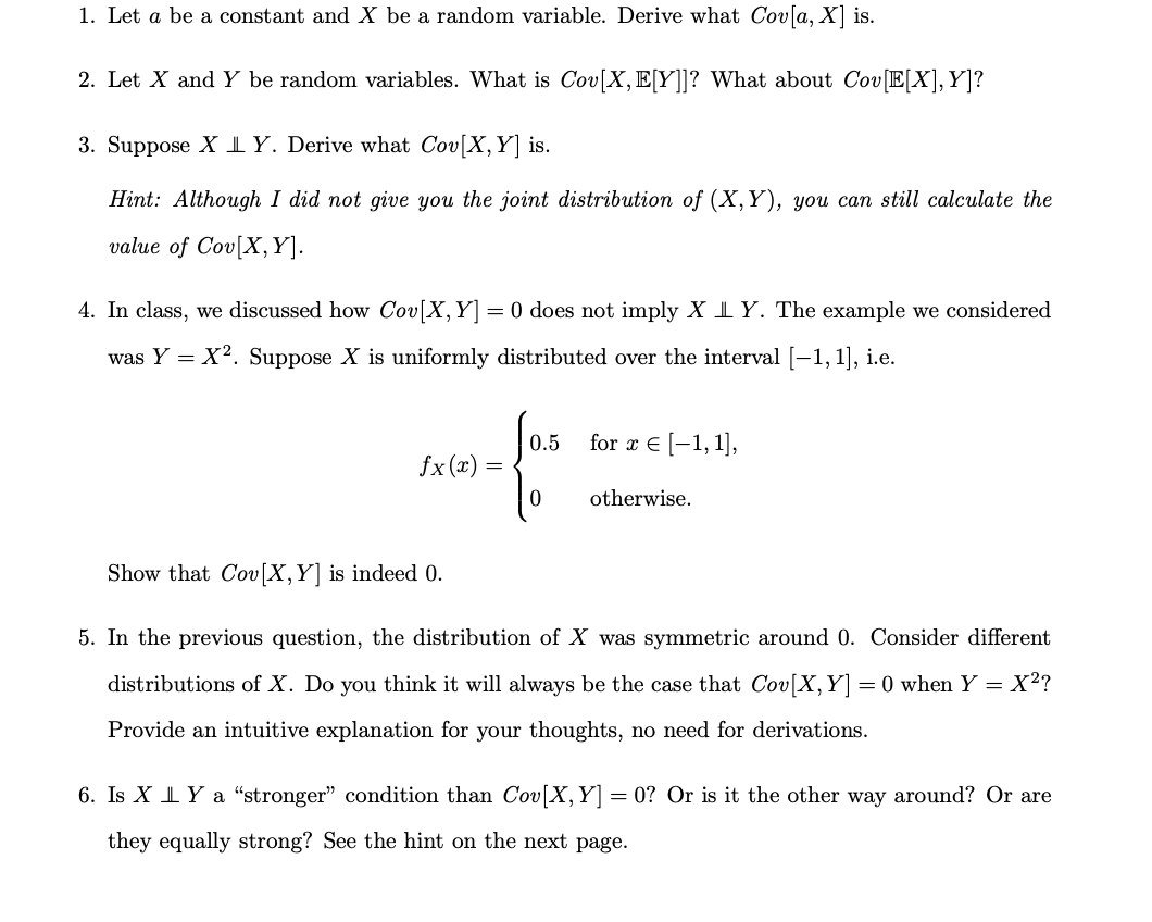 Solved 2. Let X and Y be random variables. What is | Chegg.com