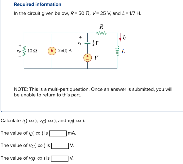 Solved Required Information In The Circuit Given Below, | Chegg.com