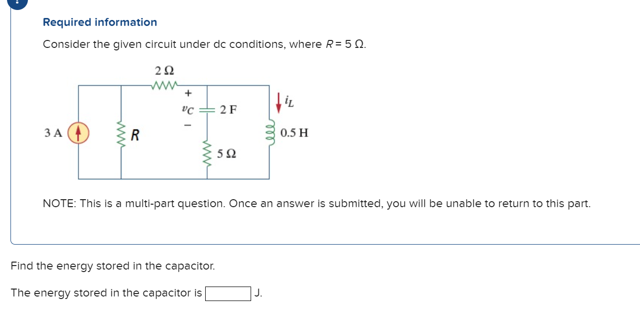 Solved Required information Consider the given circuit under | Chegg.com