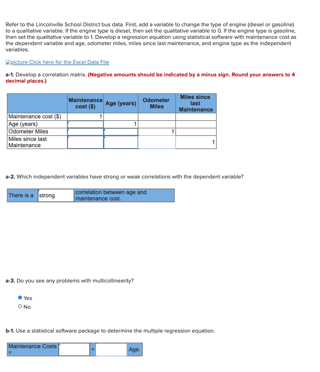 Refer to the Lincolnville School District bus data. | Chegg.com