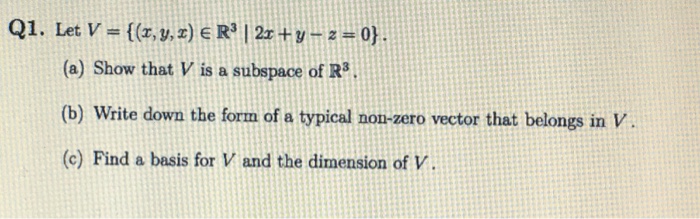 Solved Q1. (x, y, z)ER