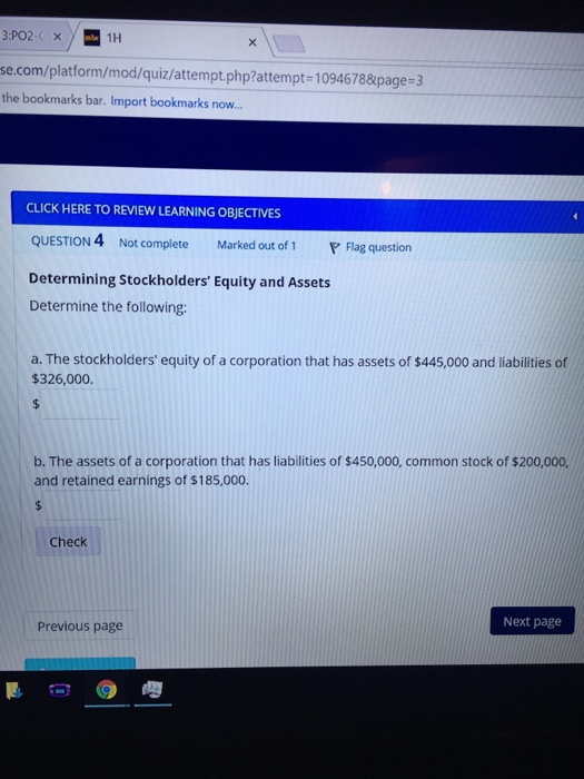 Solved Determining Stockholders' Equity And Assets | Chegg.com