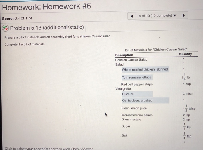 (Solved) : Homework Homework 6 6 10 10 Complete Score 04 1 Pt Problem 513 Additional Static ...