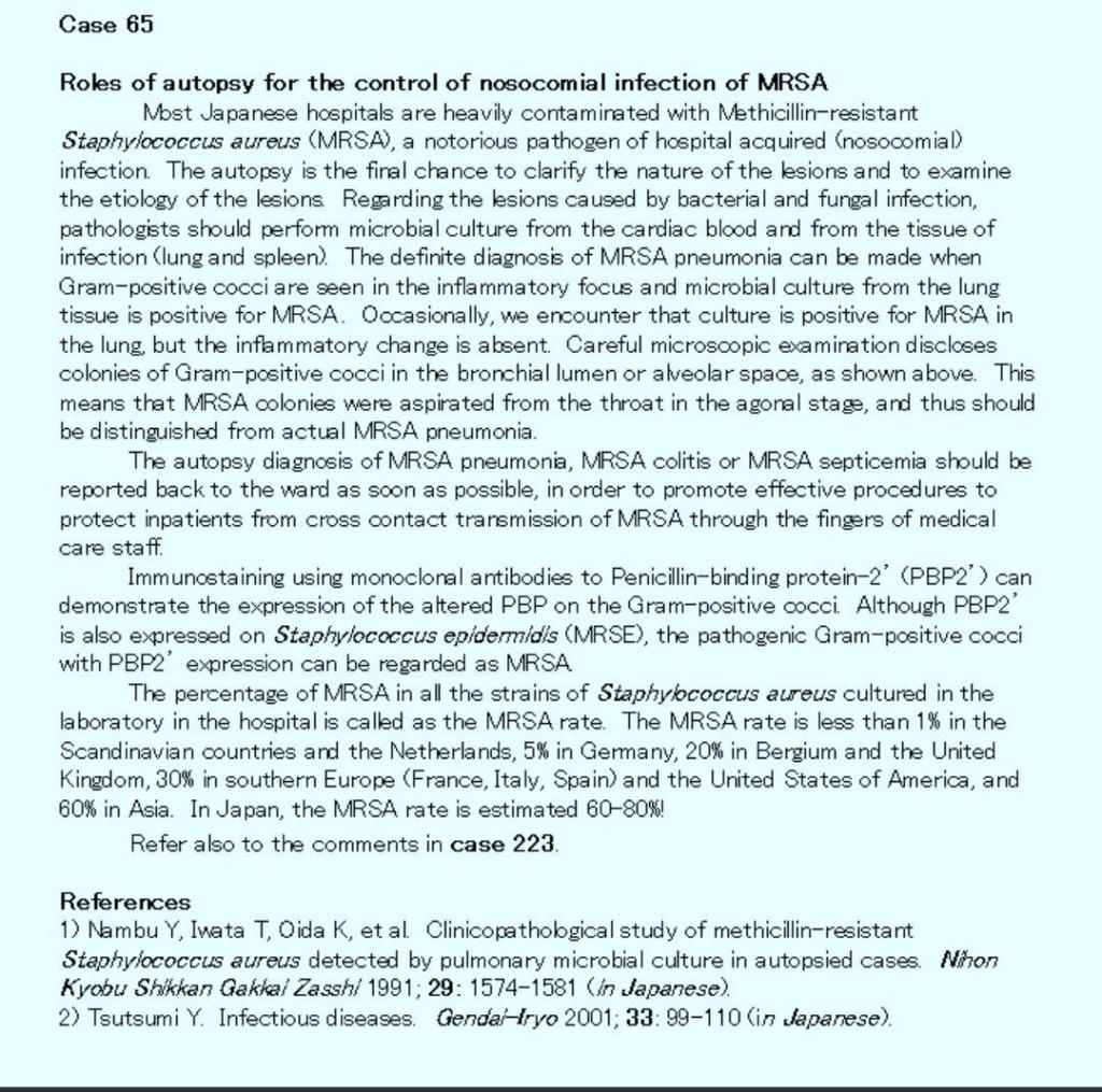 Solved Case 65 Roles of autopsy for the control of | Chegg.com