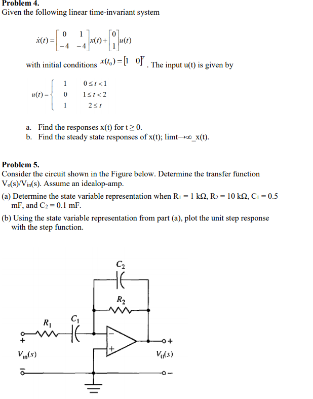 Solved Problem 1 Find The Transfer Functions Y R Of The Chegg Com