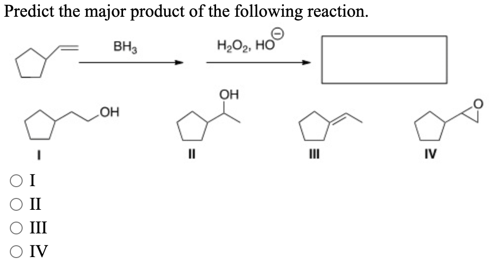 Solved Predict The Major Product Of The Following Reaction 9583