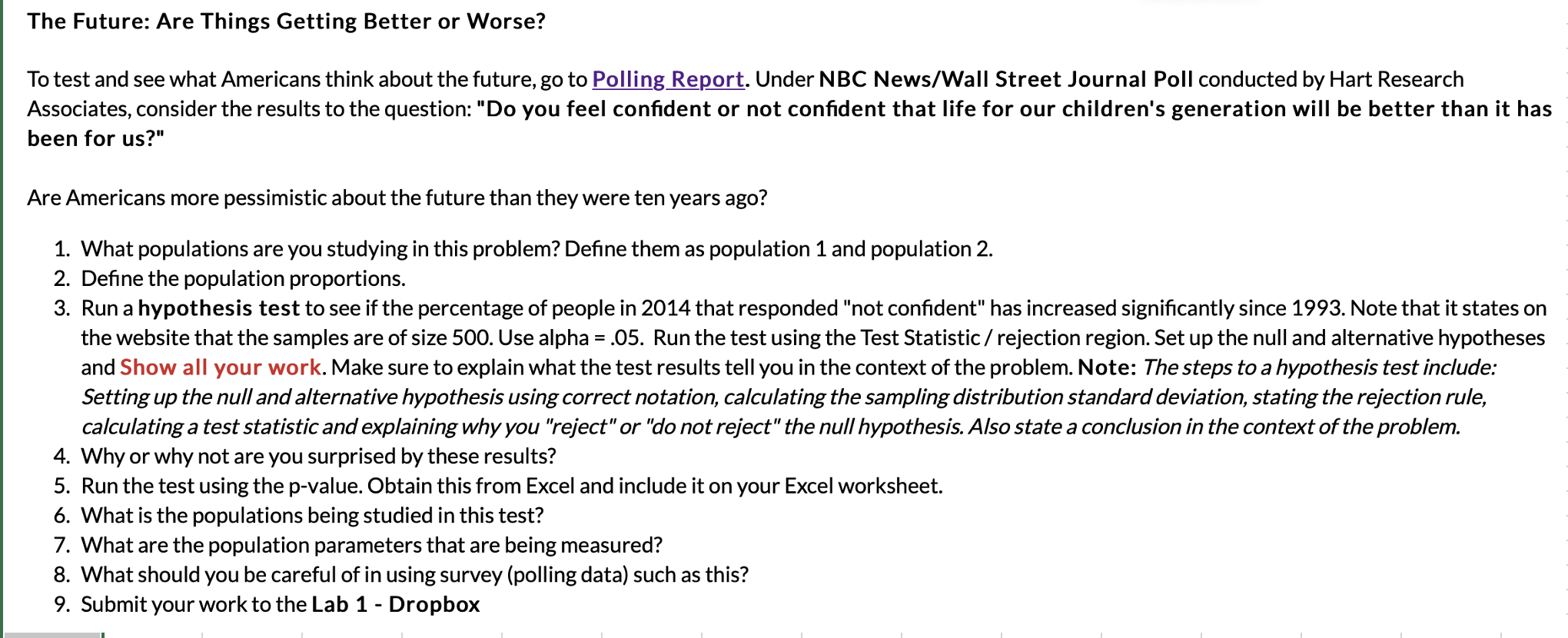 Solved The Future: Are Things Getting Better or Worse? To | Chegg.com