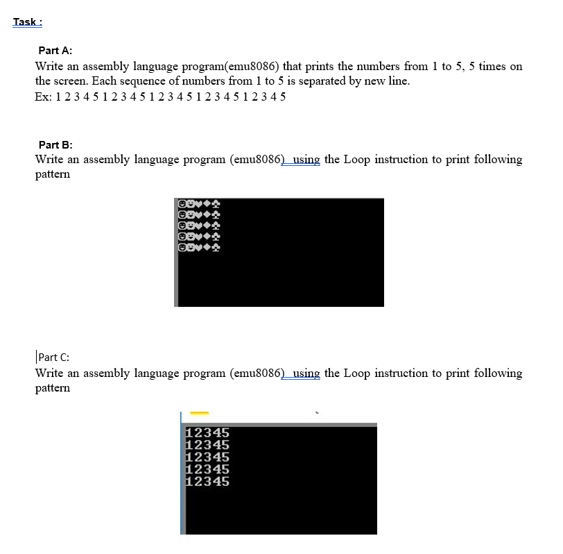 Solved Task: Part A: Write An Assembly Language | Chegg.com