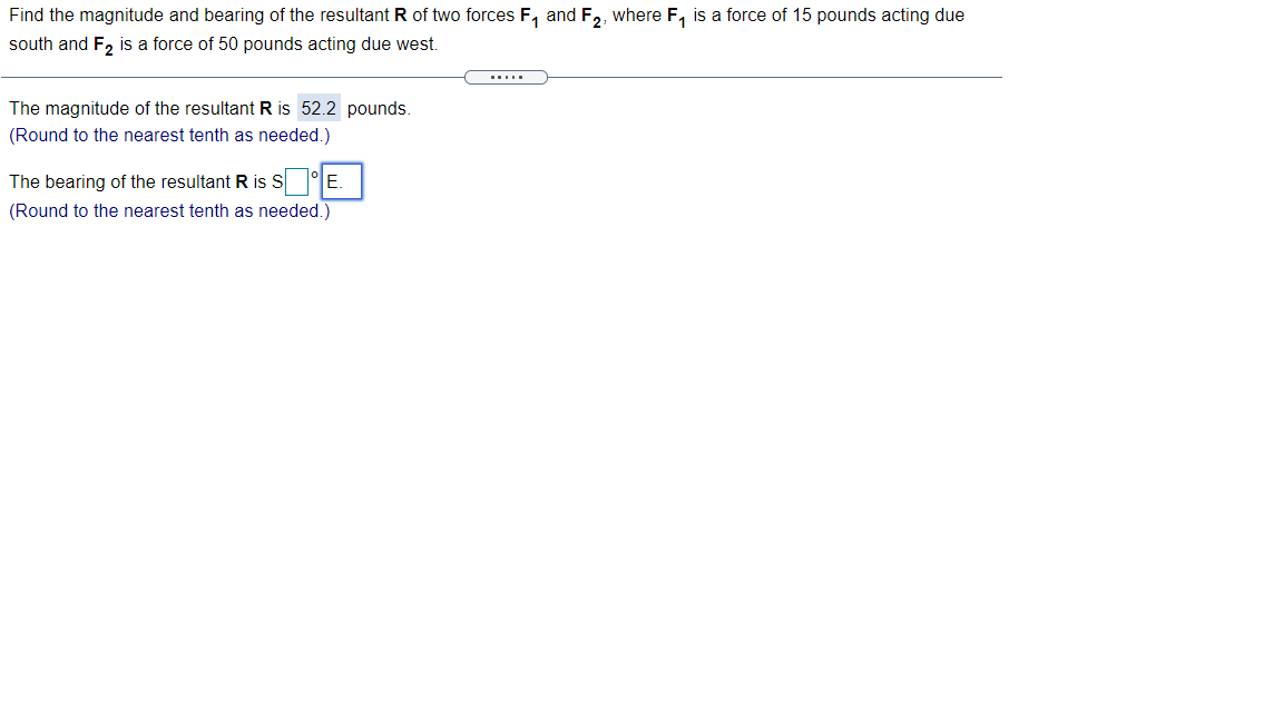Solved Find the magnitude and bearing of the resultant R of | Chegg.com