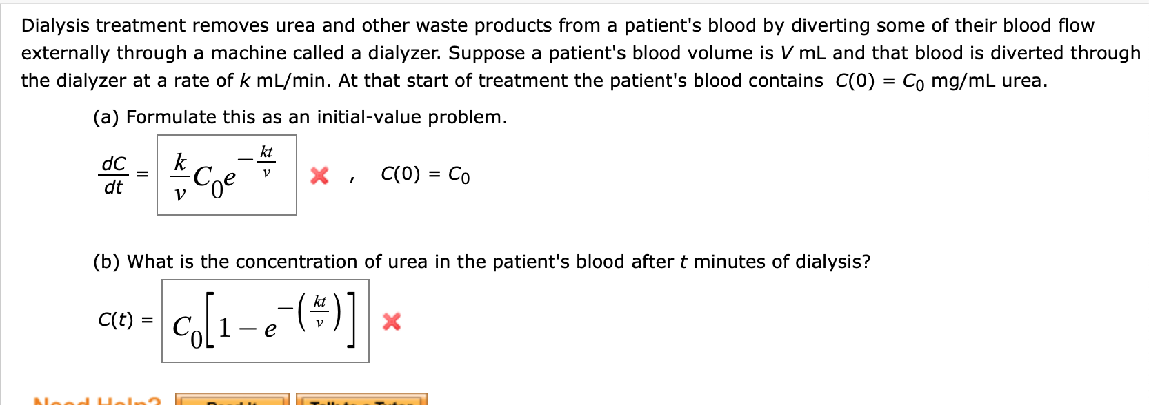 Solved Dialysis treatment removes urea and other waste