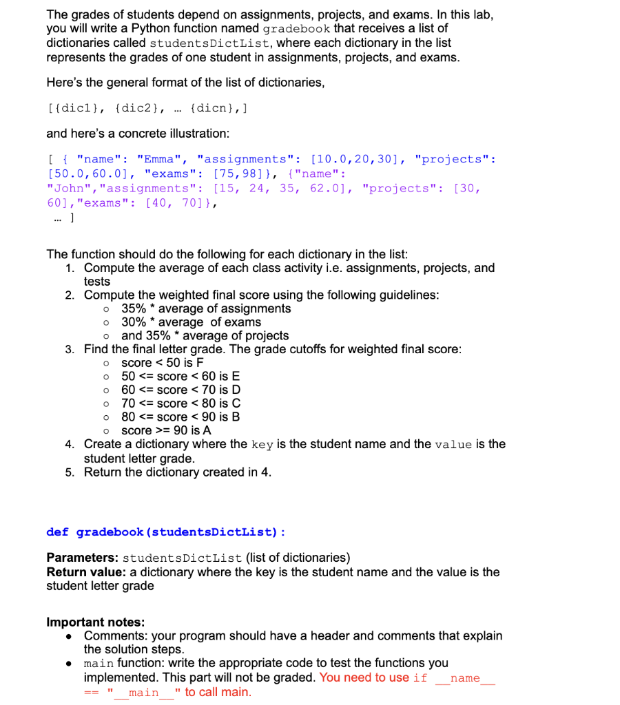 Solved The grades of students depend on assignments, | Chegg.com