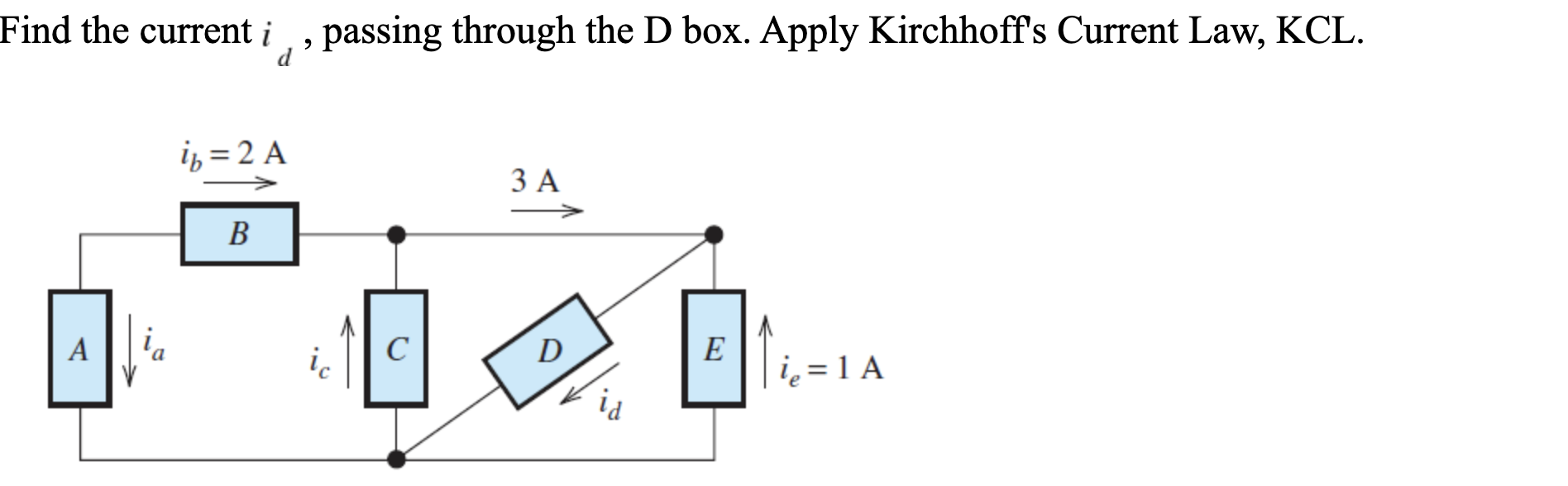 Solved Find the current i d passing through the D box. Apply | Chegg.com