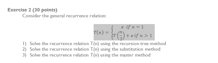 Solved Exercise 2 (30 points) Consider the general | Chegg.com