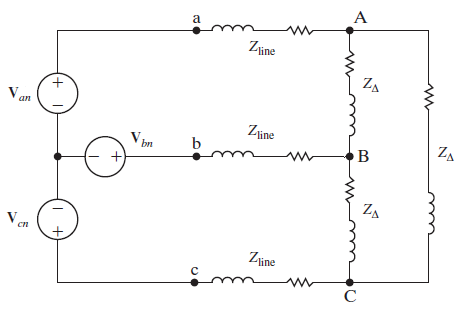 Solved In the circuit shown below, a balanced | Chegg.com