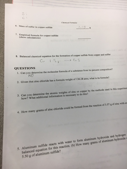 Solved A. Zine Chloride 1. Mass of evaporating dish and zinc